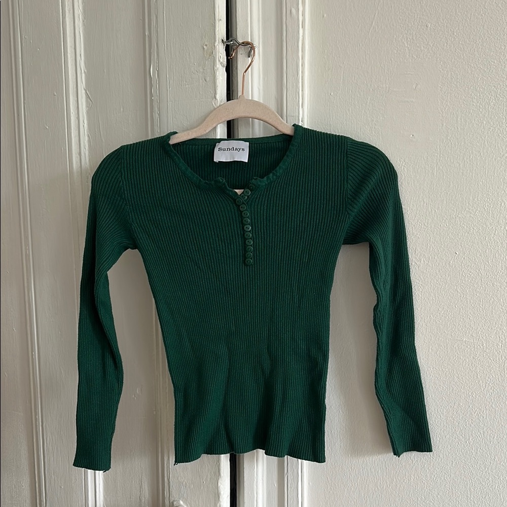 Sundays Green Long Sleeve Tee